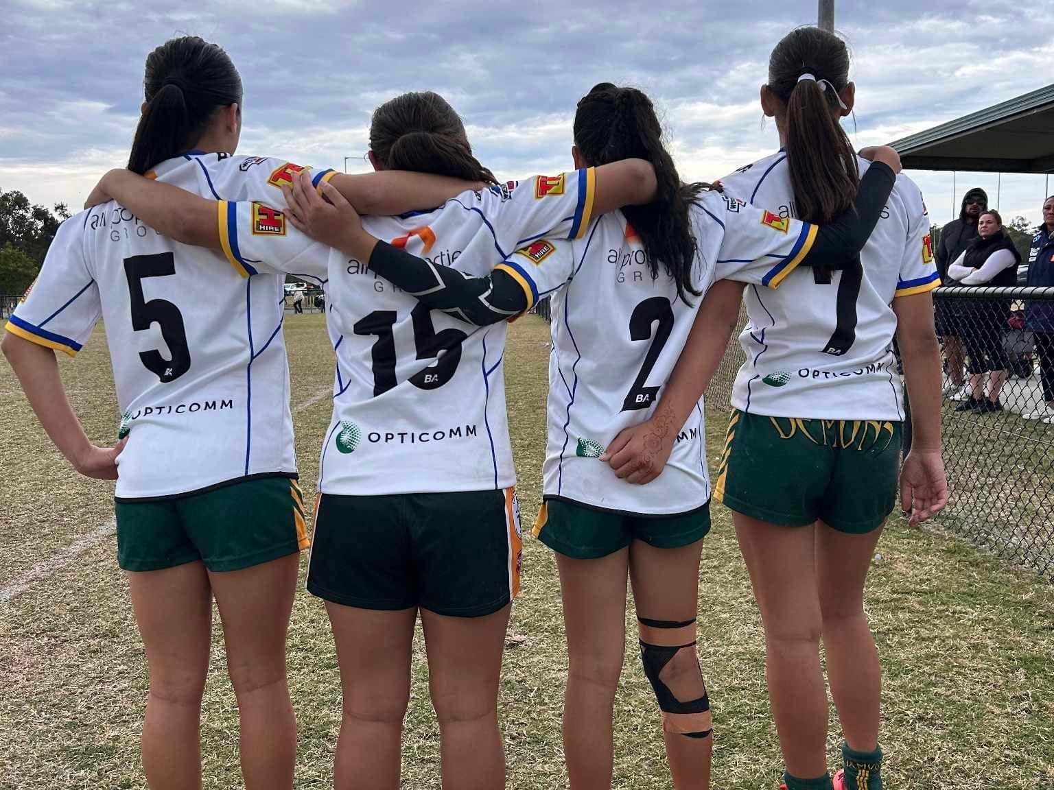 Souths Logan Magpies jersey sponsored by Opticomm